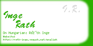 inge rath business card